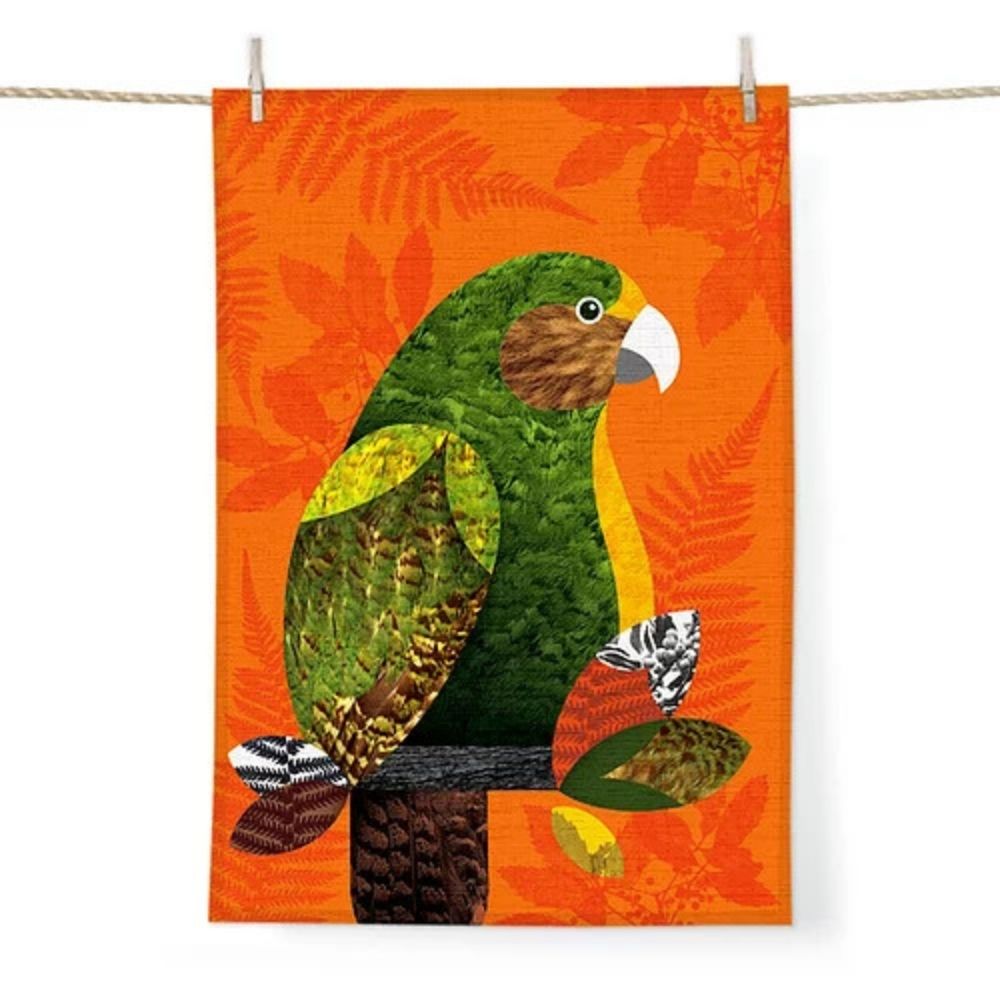 DBL Kiwiana Tea Towel - Kakapo - Funky Gifts NZ