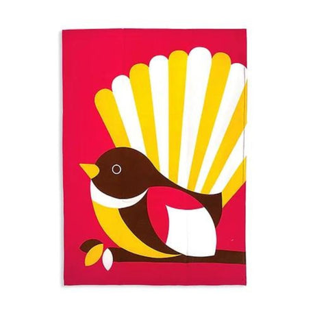 DBL Kiwiana Tea Towel - Iconic Fantail - Funky Gifts NZ