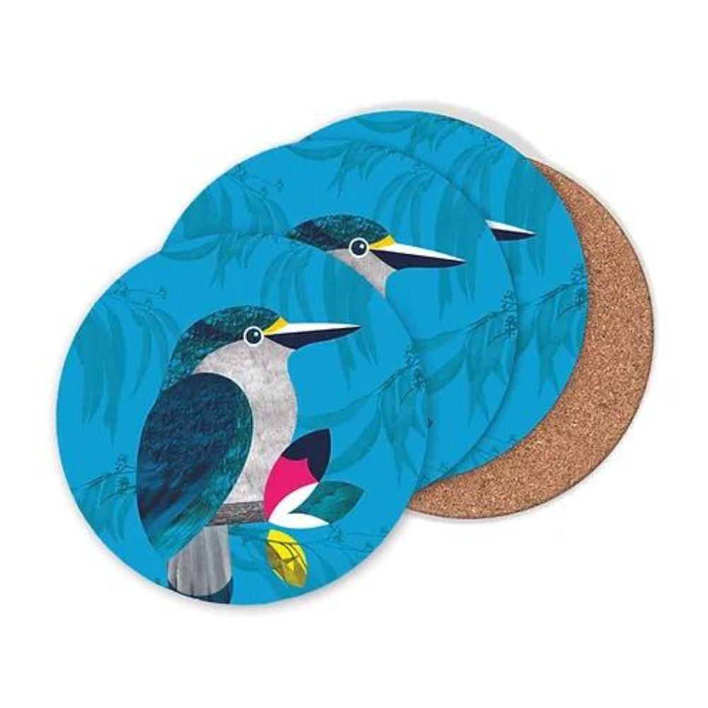 DBL Kiwiana Coaster Set - Kotare - Funky Gifts NZ