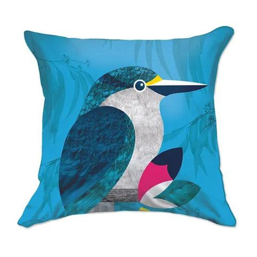 DBL Kiwiana Cushion Cover - Native Kotare - Funky Gifts NZ