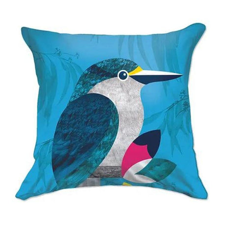 DBL Kiwiana Cushion Cover - Native Kotare - Funky Gifts NZ