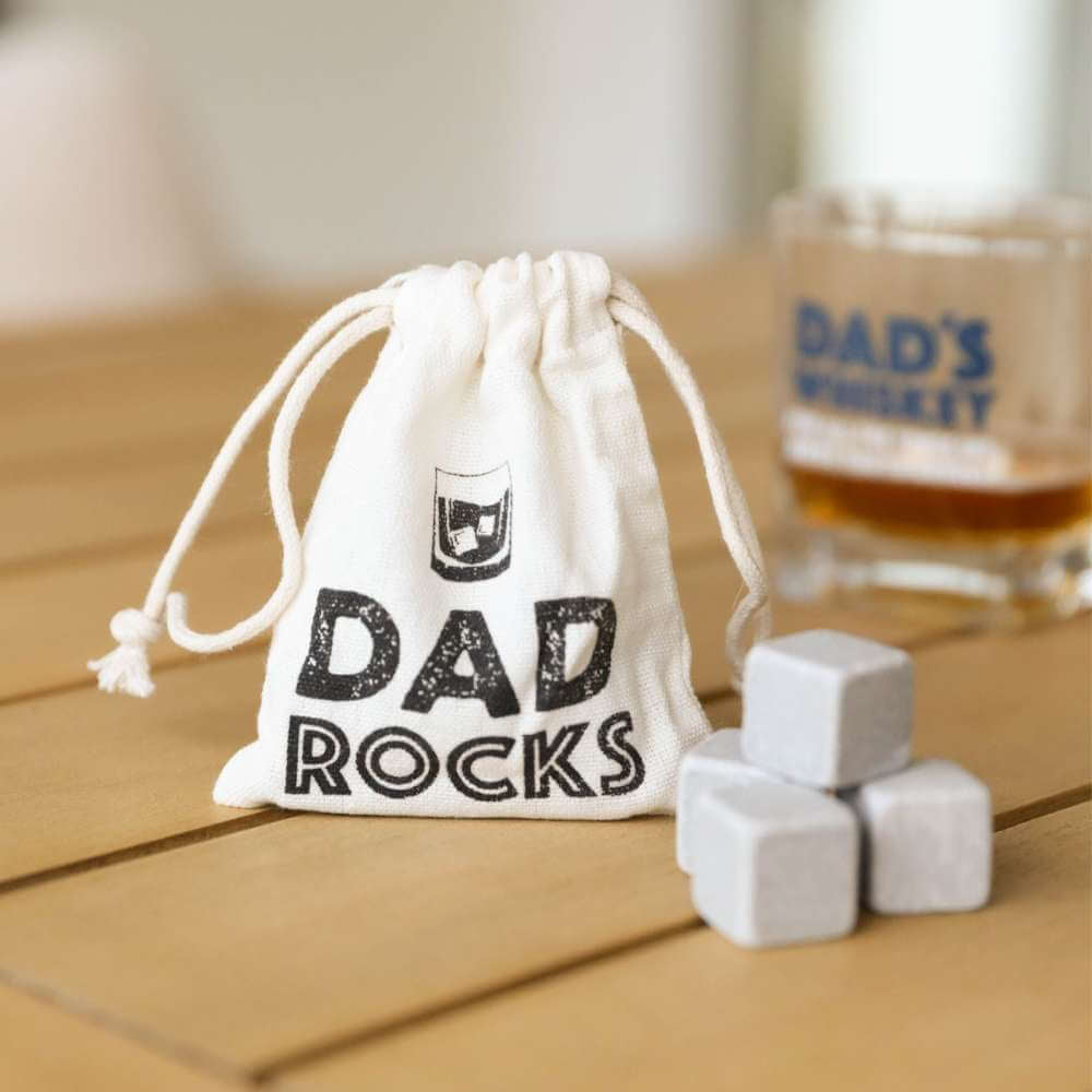 Dad Rocks Whisky Stones - Funky Gifts NZ