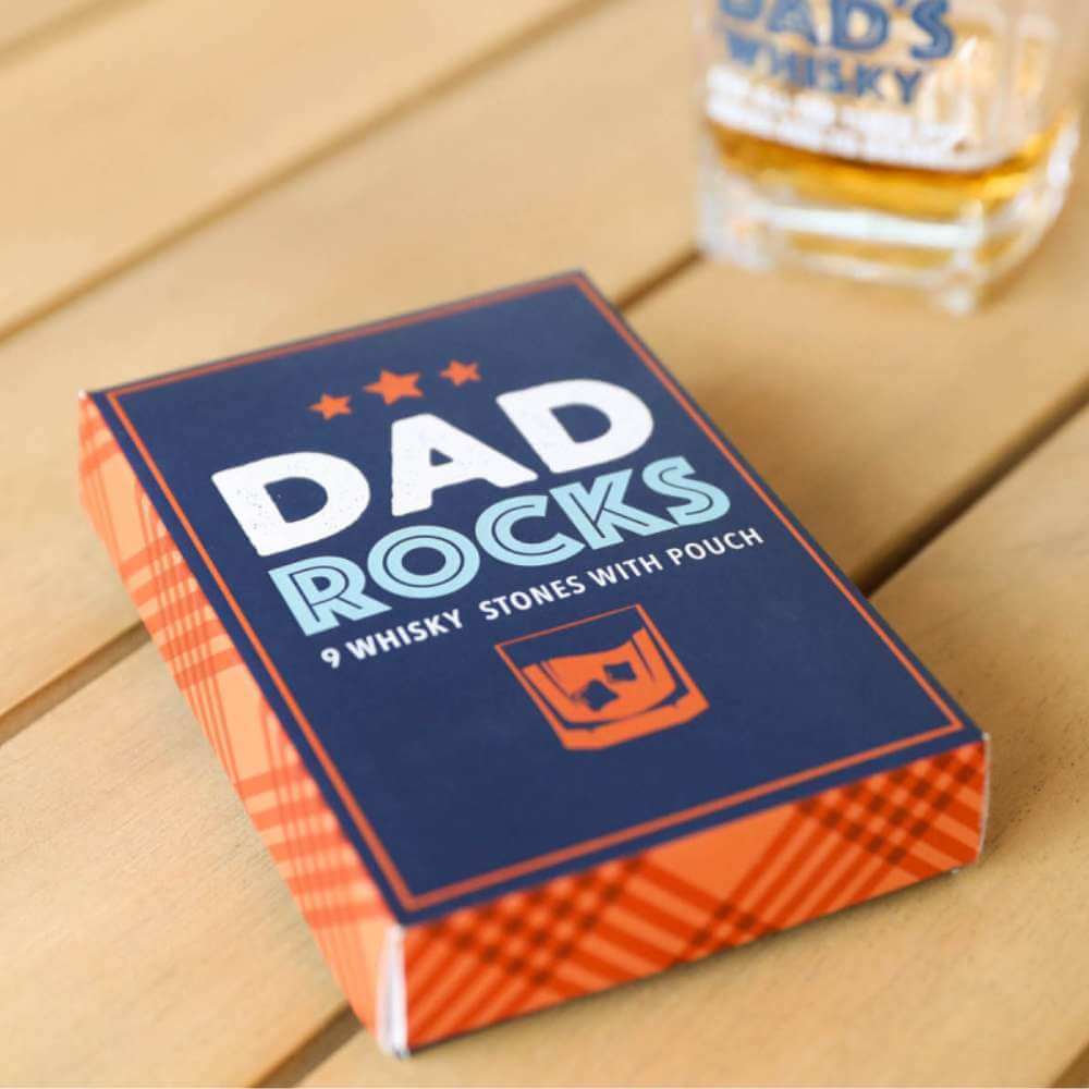 Dad Rocks Whisky Stones - Funky Gifts NZ