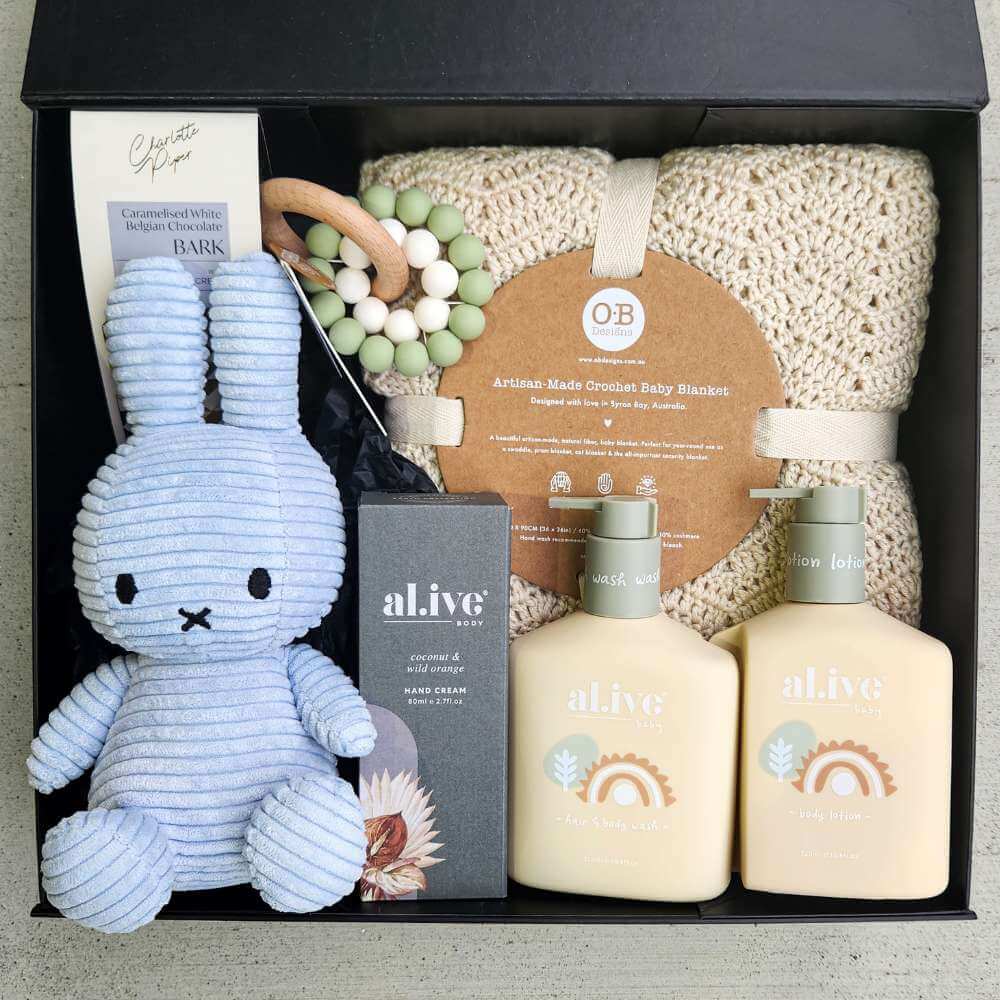 Deluxe New Baby Boy Gift Box - Funky Gifts NZ