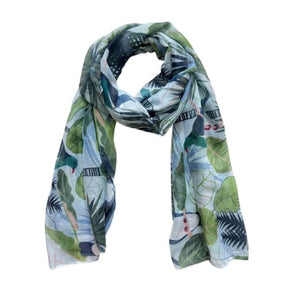 Designer Kiwiana Scarf - Scarf Bird Song - Funky Gifts NZ