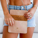 Dot Dash Laser Cut Bag - Camel - Funky Gifts NZ