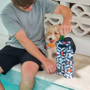 Double Bottle Bag - Geo - Funky Gifts NZ