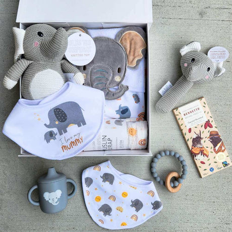 Ellie The Elephant Baby Gift Box - Funky Gifts NZ