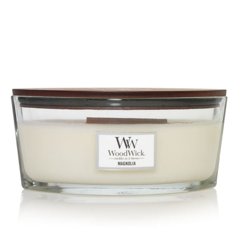 Ellipse WoodWick Scented Soy Candle - Magnolia - Funky Gifts NZ