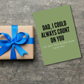 Father's Day Greeting Card - Count On You - Funky Gifts NZ