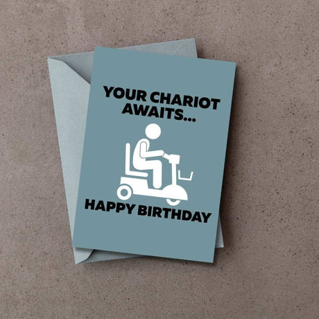 Greeting Card - Your Chariot Awaits - Funky Gifts NZ
