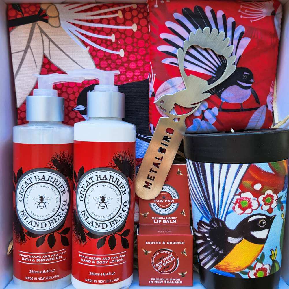 Flirty Fantail & Pohutukawa Gift Box - Funky Gifts NZ