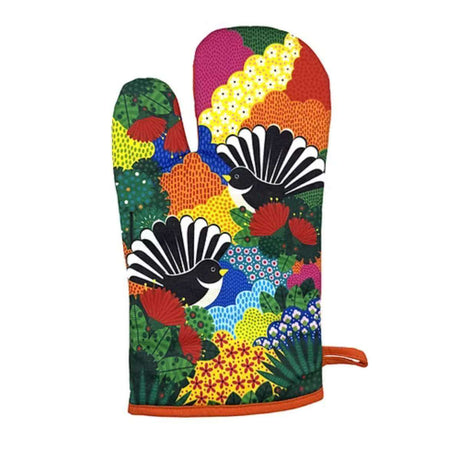 DBL Oven Glove - Fantail Paradise - Funky Gifts NZ