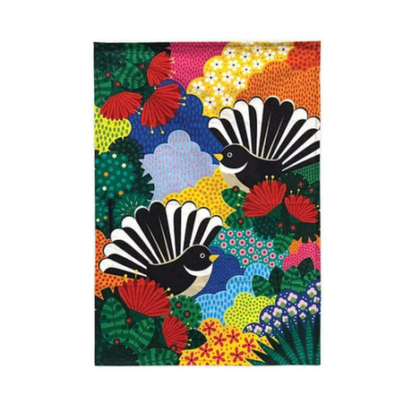 DBL Tea Towel - Fantail Paradise - Funky Gifts NZ