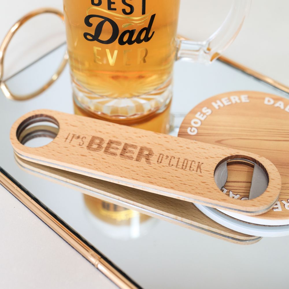 Splosh Wooden Bottle Opener - Beer O'Clock - Funky Gifts NZ