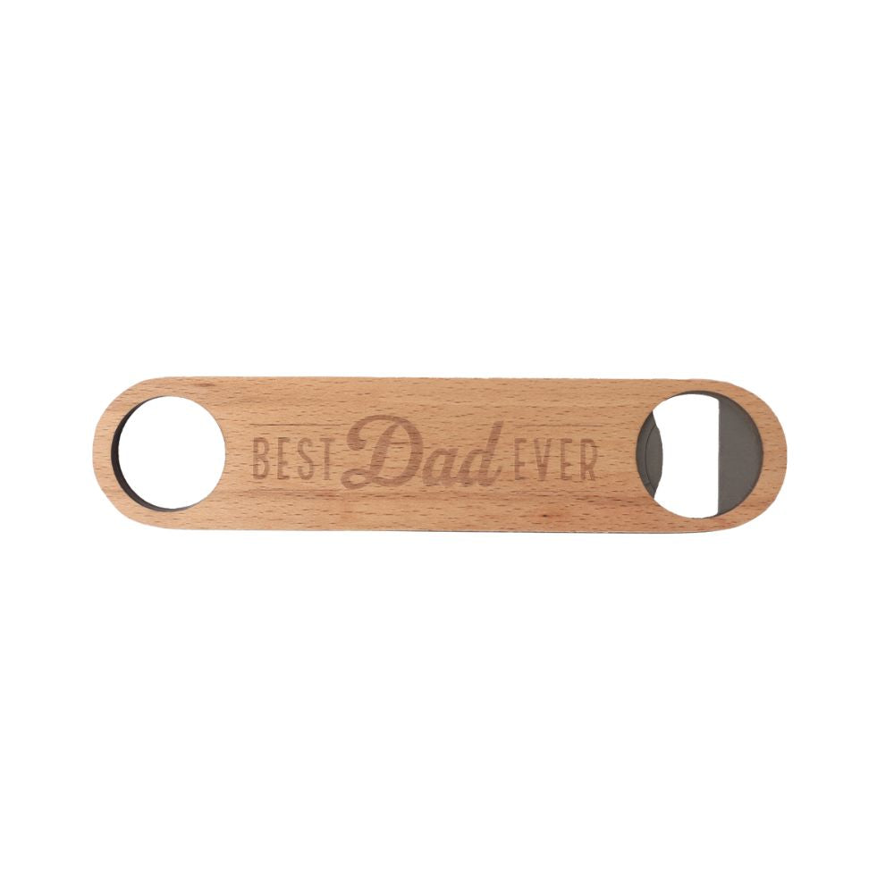 Splosh Wooden Bottle Opener - Best Dad Ever - Funky Gifts NZ