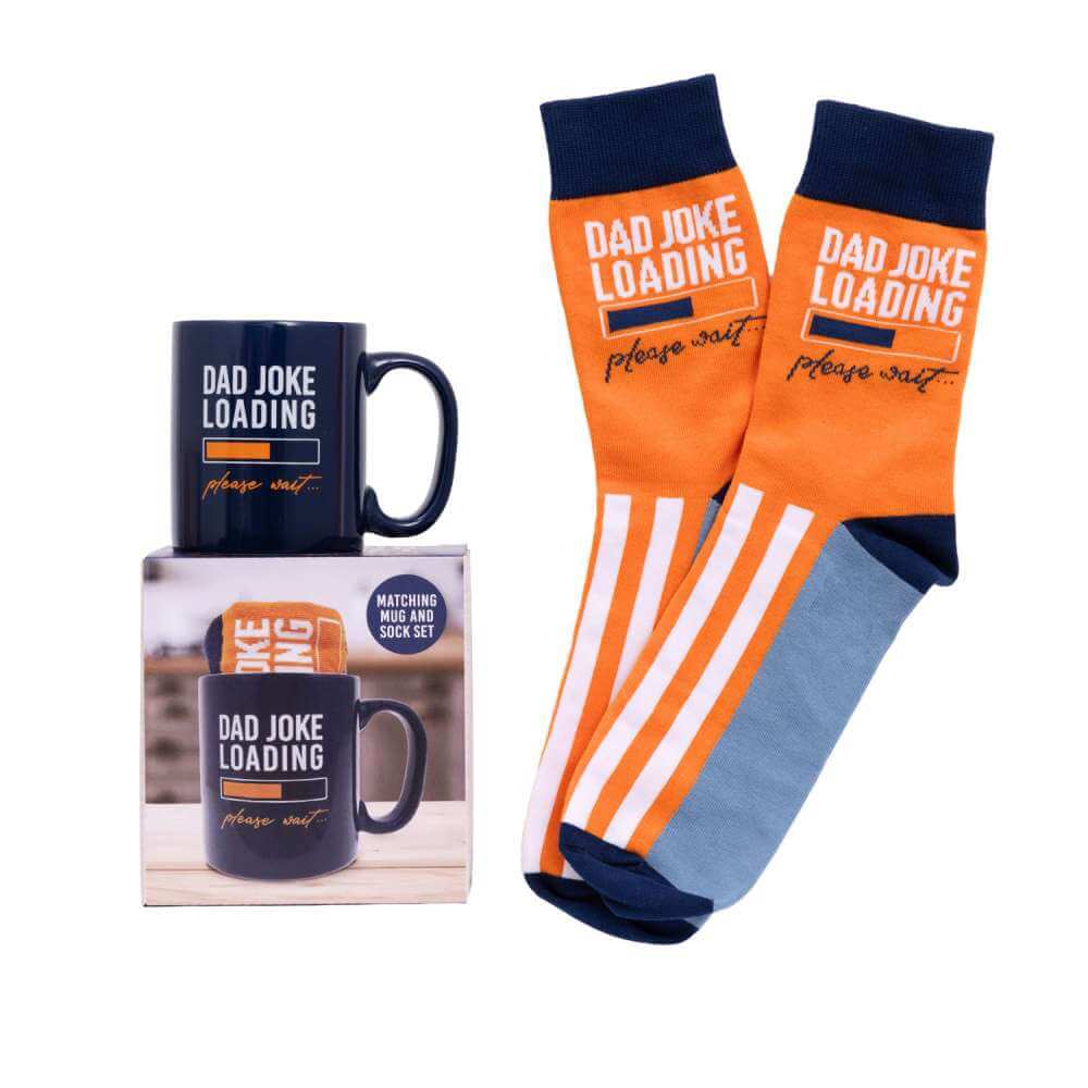 Father's Day Dad Joke Loading Mug & Sock Set - Funky Gifts NZ