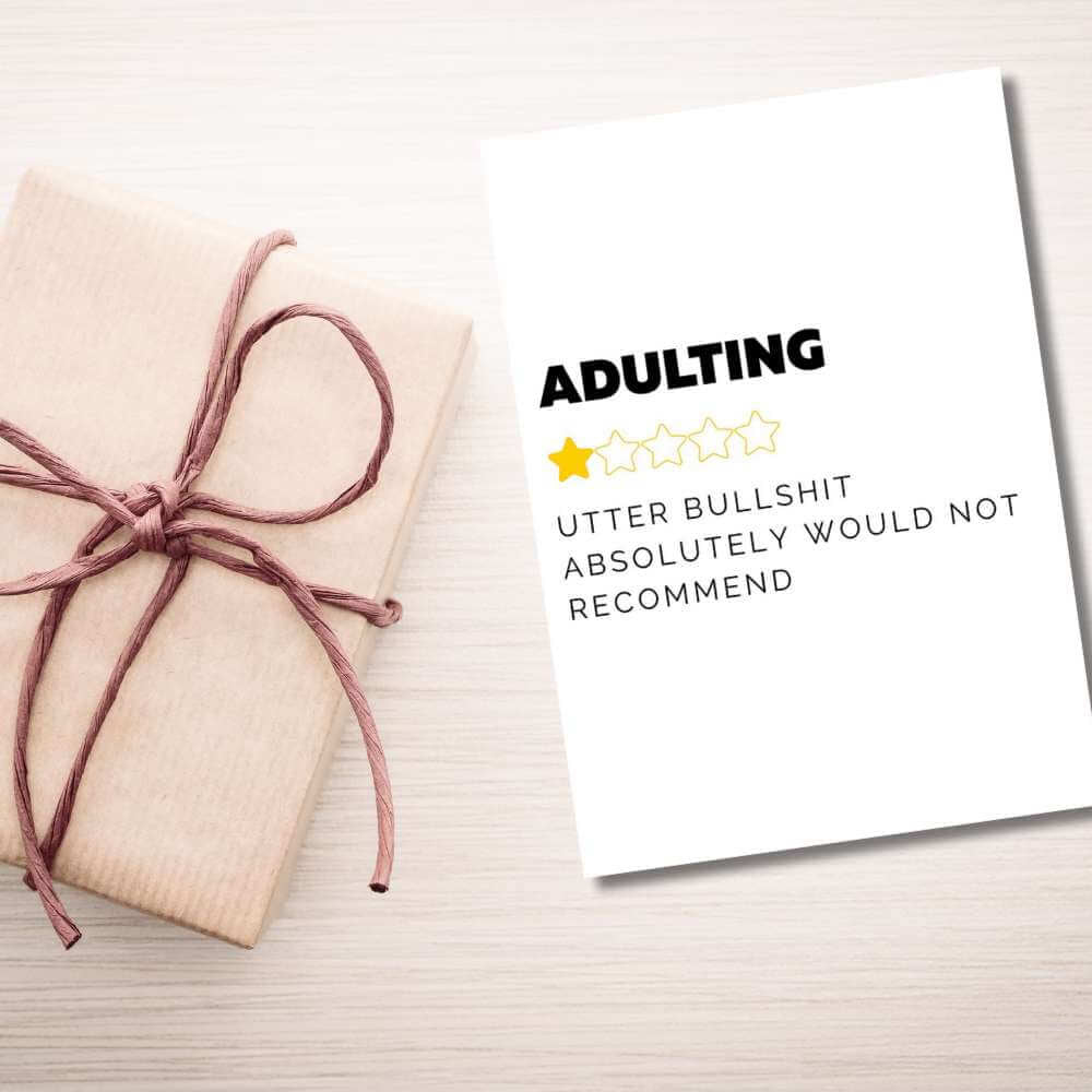 Greeting Card - Adulting - Funky Gifts NZ