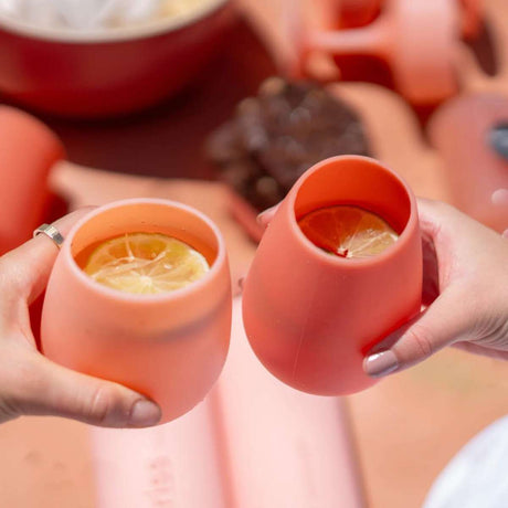 Fegg Silicone Unbreakable Glasses - Terra + Peach - Funky Gifts NZ