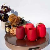 Fegg Silicone Unbreakable Glasses - Cranberry 4 pack - Funky Gifts NZ