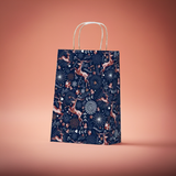 Xmas Reindeer Lace Junior Gift Bag - Funky Gifts NZ