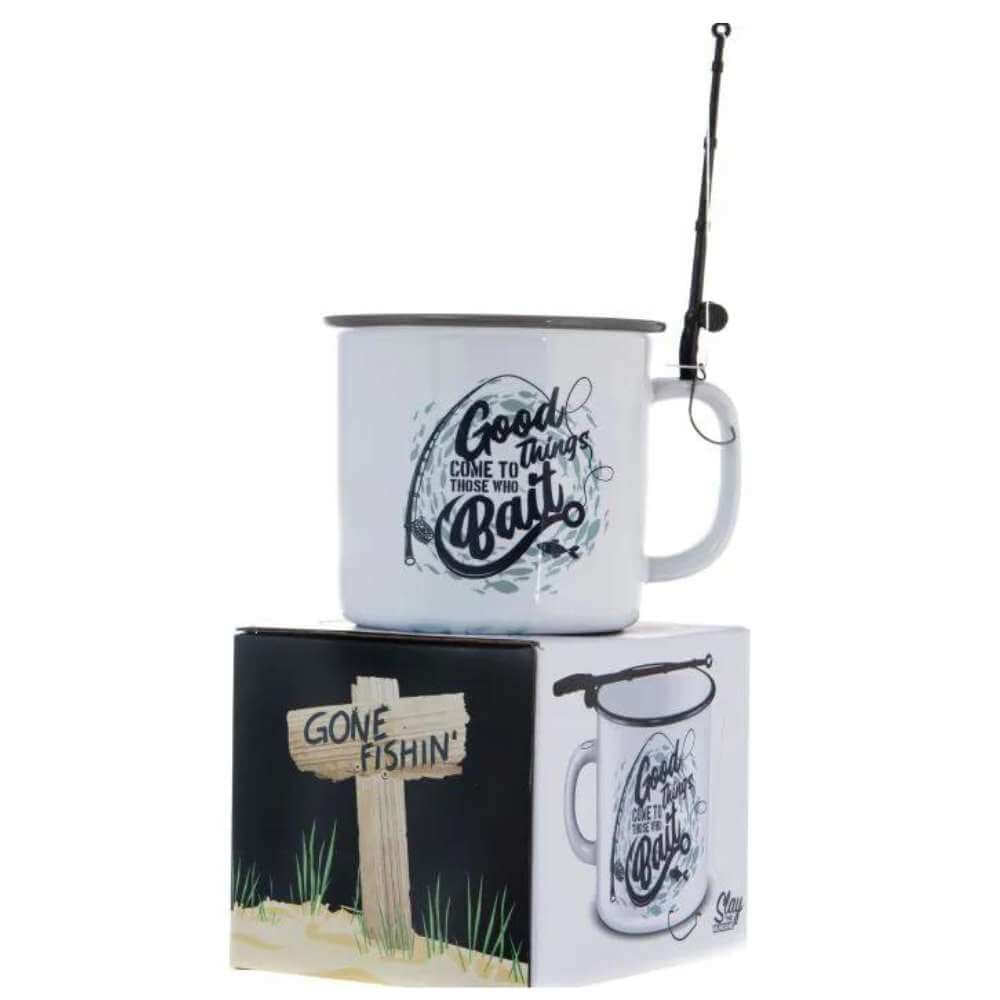 Fishing Mug - Good Things Come - Funky Gifts NZ