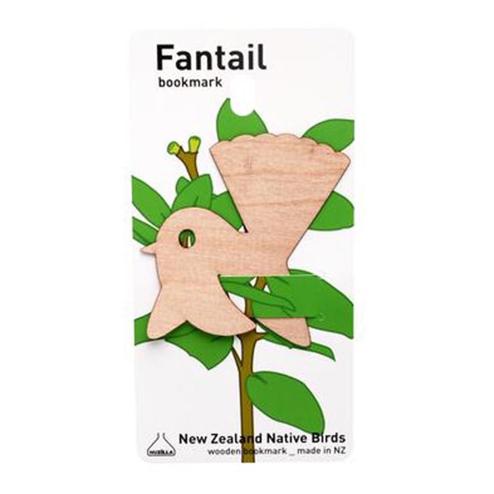 Wooden Flexi-ply Kiwiana Bookmark - Fantail - Funky Gifts NZ