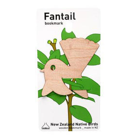 Wooden Flexi-ply Kiwiana Bookmark - Fantail - Funky Gifts NZ