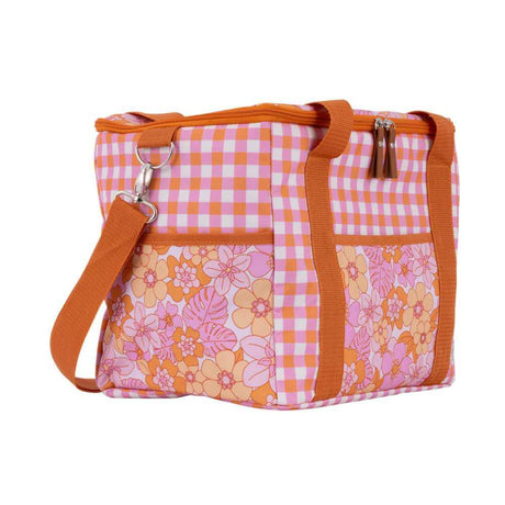 Floral Picnic Cooler - Pink Retro - Funky Gifts NZ