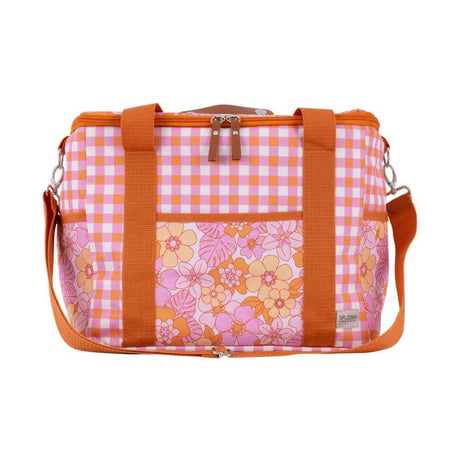 Floral Picnic Cooler - Pink Retro - Funky Gifts NZ
