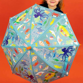 Ocean - Colour Changing Umbrella - Funky Gifts NZ