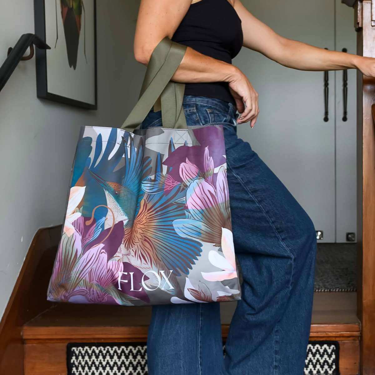 Flox Antipodes Oversize Shopper Moss - Funky Gifts NZ