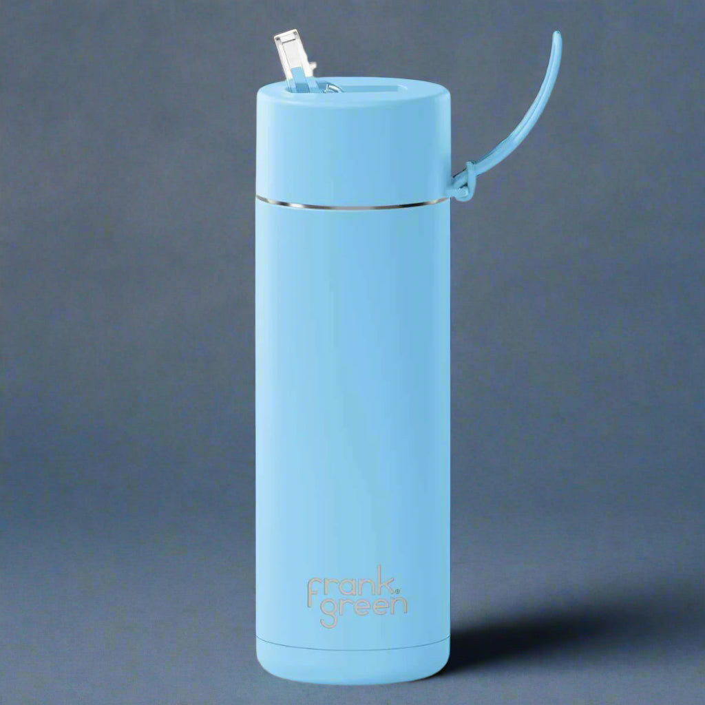 Reusable 20oz Straw Bottle - Sky Blue - Funky Gifts NZ
