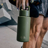 Reusable 34oz Grip Bottle - Khaki - Funky Gifts NZ