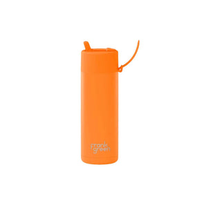 Frank Green - Reusable 20oz Straw Bottle - Neon Orange - Funky Gifts NZ