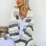 Comfort Cardi - Grey Black - Funky Gifts NZ