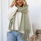 Cosy Knit Scarf - Pistachio - Funky Gifts NZ