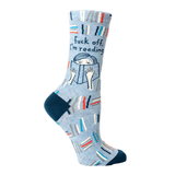 Blue Q Socks – Women's Crew – F*ck Off, I'm Reading - Funky Gifts NZ