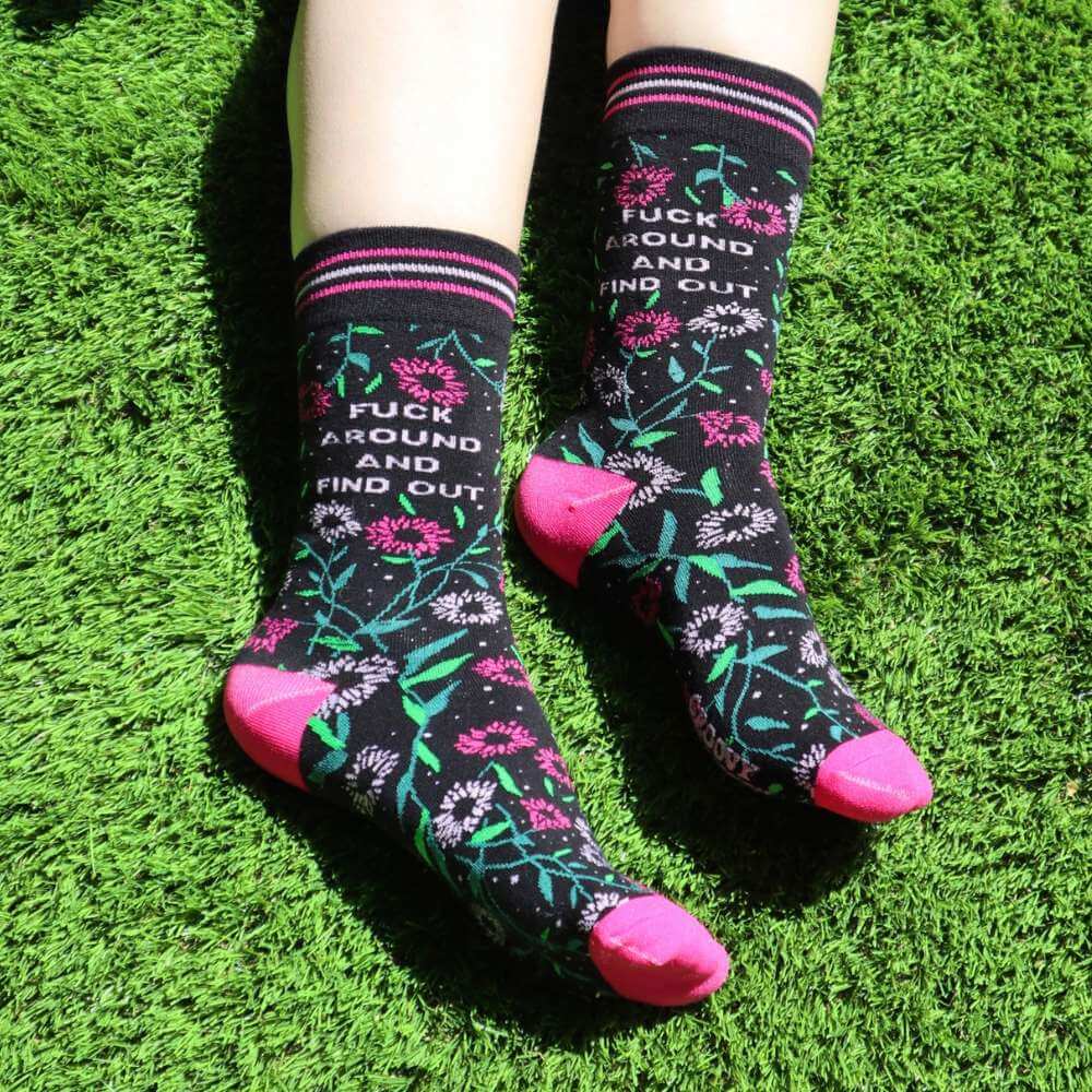 Fuck Around and Find Out Women's Socks - Funky Gifts NZ