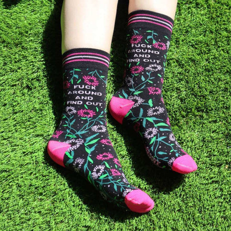 Fuck Around and Find Out Women's Socks - Funky Gifts NZ