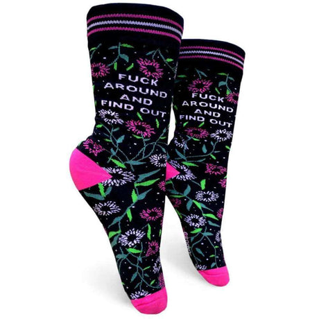 Fuck Around and Find Out Women's Socks - Funky Gifts NZ