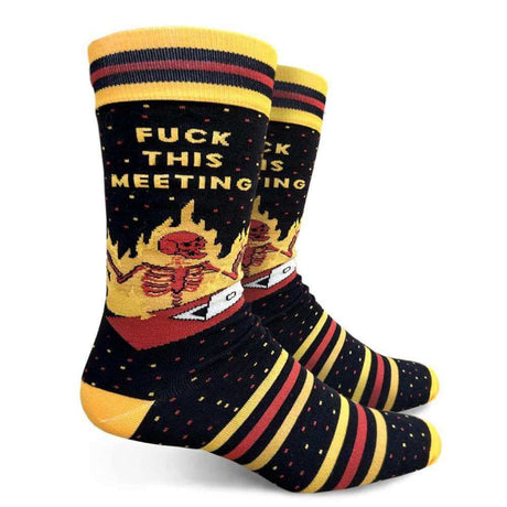 Fuck This Meeting Men's Socks - Funky Gifts NZ