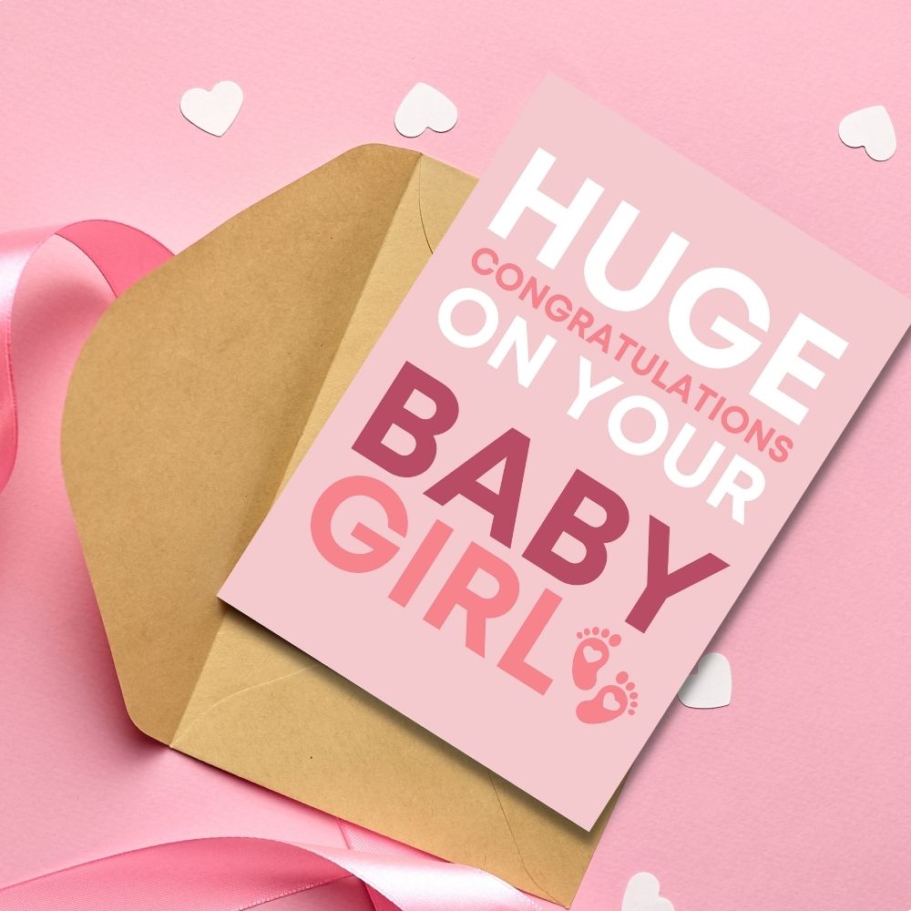 Greeting Card - Baby Girl - Funky Gifts NZ