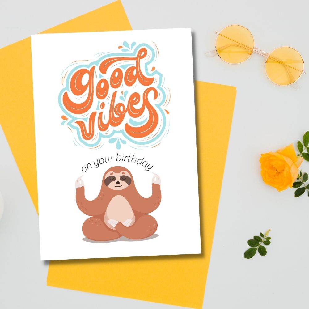 Greeting Card - Good Vibes - Funky Gifts NZ