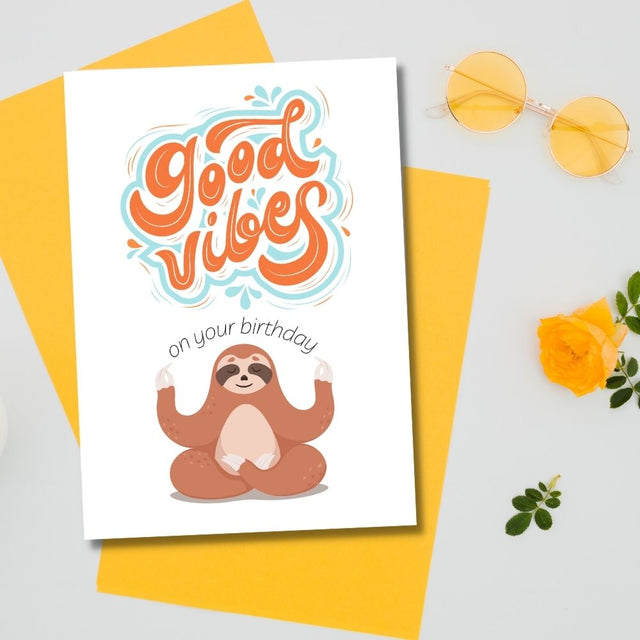 Greeting Card - Good Vibes - Funky Gifts NZ