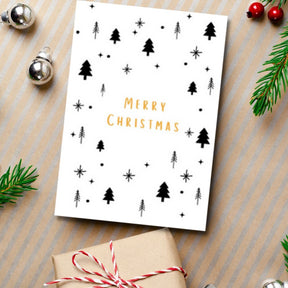 Christmas Greeting Card - Merry Christmas Trees - Funky Gifts NZ