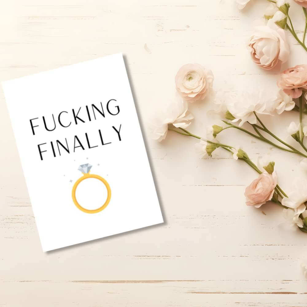 Greeting Card - F*cking Finally - Funky Gifts NZ