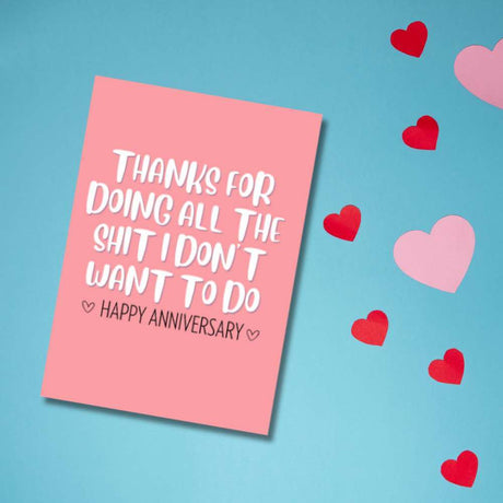 Greeting Card - Happy Anniversary Thanks - Funky Gifts NZ