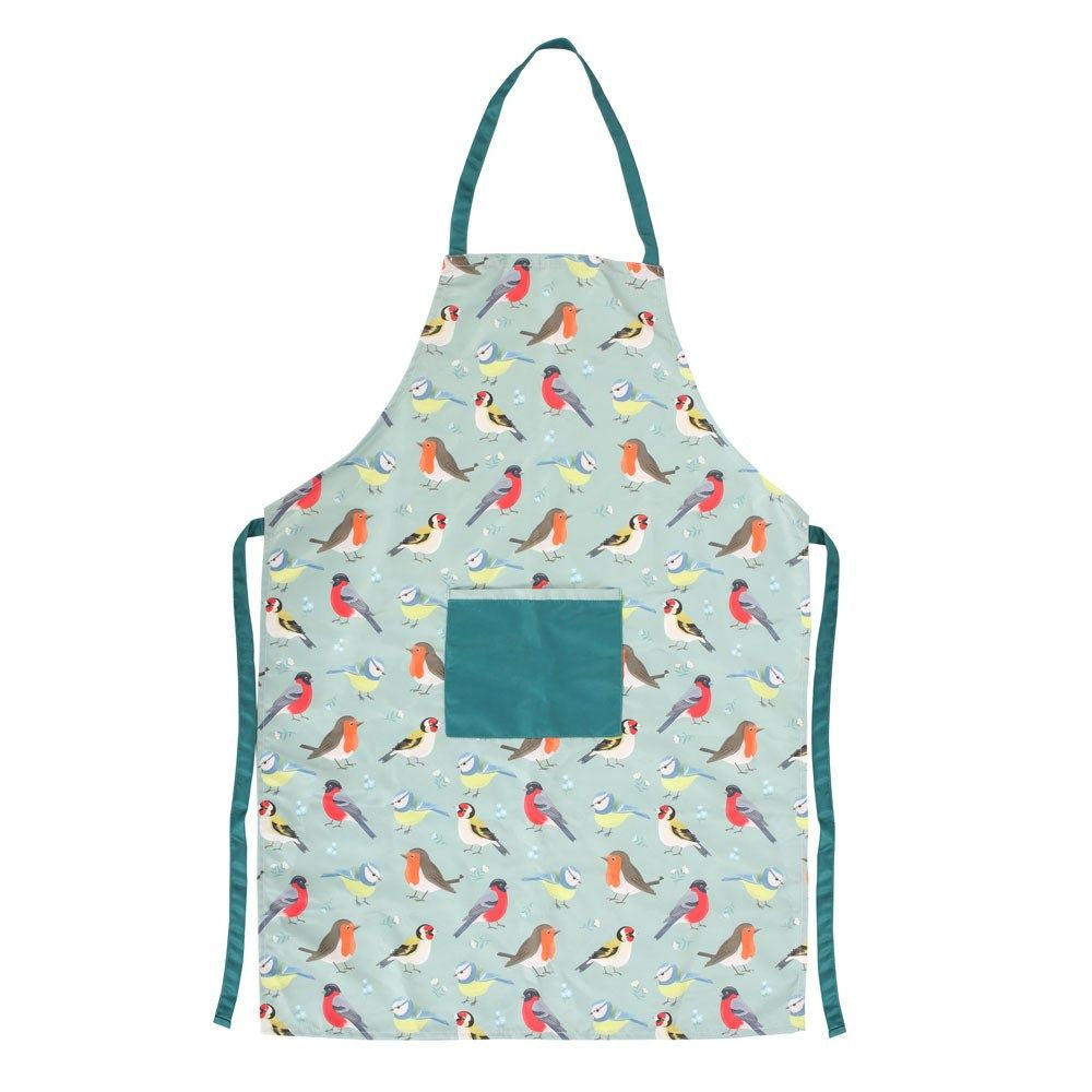 Garden Bird Cotton Apron - Funky Gifts NZ