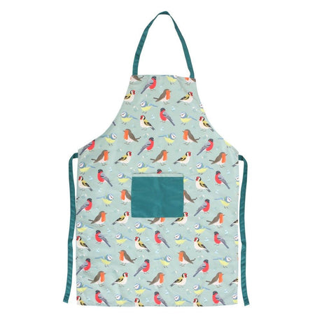 Garden Bird Cotton Apron - Funky Gifts NZ